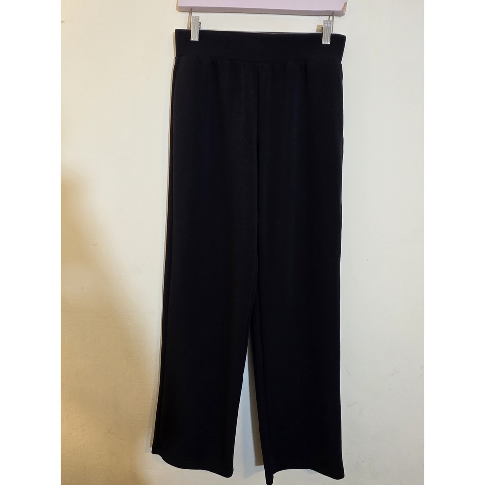 Z by Zella Black Wide Leg Lounge Pants High Rise Knit Trousers Small